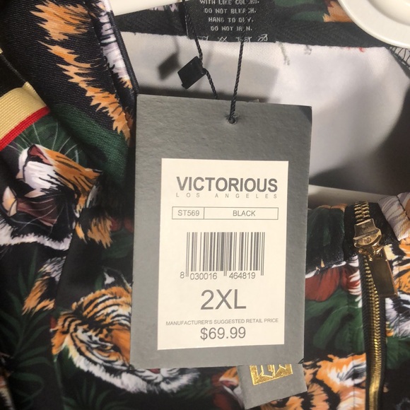 NWT Fashion Nova Victorious Troy Track Jacket - Black Size 2XL - Picture 9 of 10